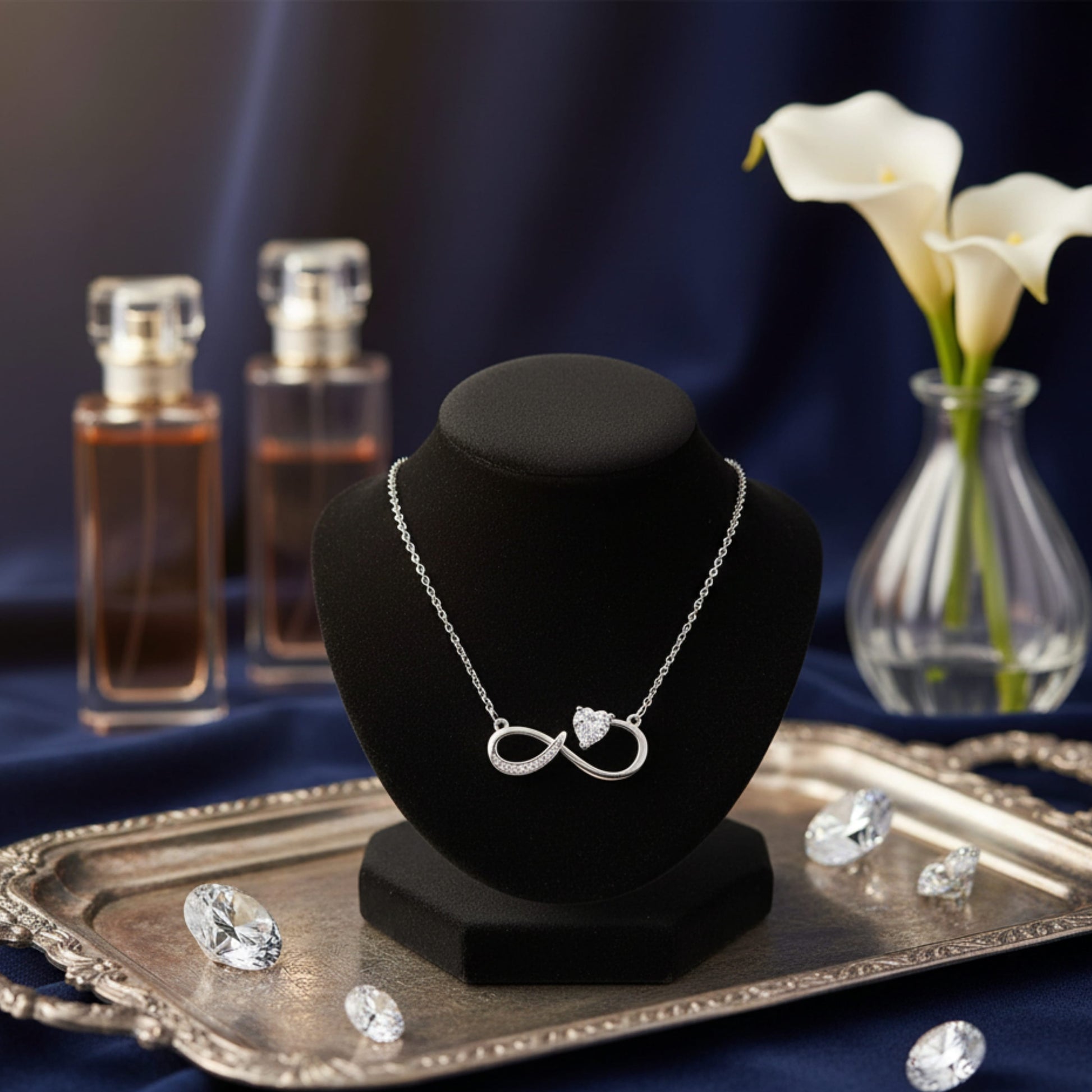 Silver Infinity Heart Pendant