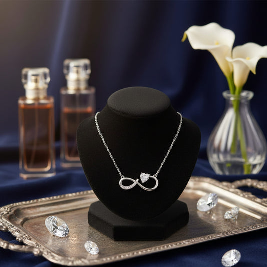 Silver Infinity Heart Pendant
