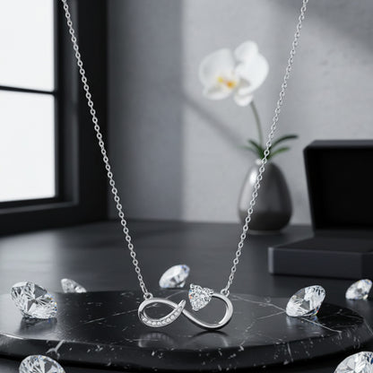 Silver Infinity Heart Pendant